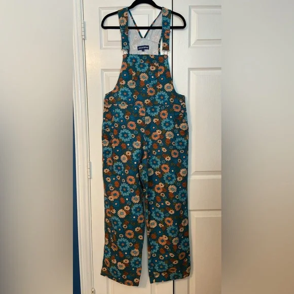 Vintage Floral Blue Overalls - Picture 6 of 6